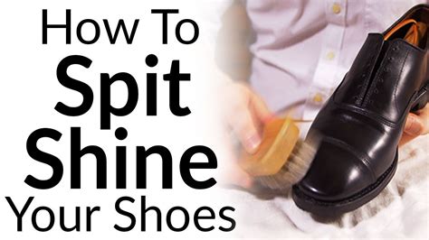 spit shine after cleaning shoes